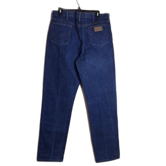 Wranglers mens original fit cowboy cut cotton denim jeans size 35x36 western 90s - Picture 2 of 9
